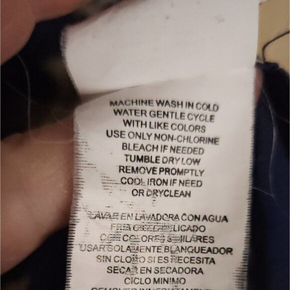 Isaac Mizrahi New York Purple Blue Floral Silky Blouse Large - Picture 7 of 7